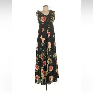 Mango Black Floral Maxi Dress